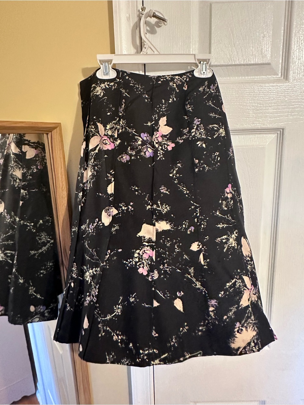 100% Silk floral A line skirt